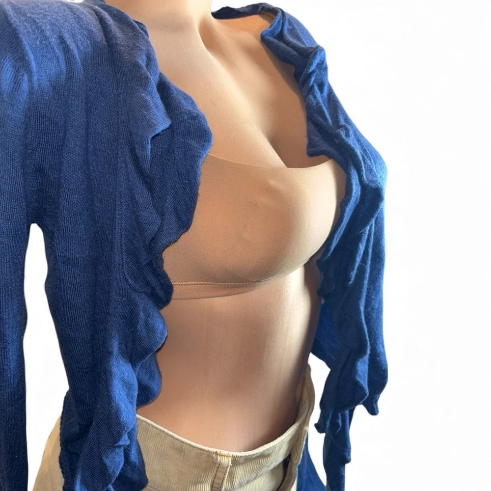 Abercrombie & Fitch Blue Knit Sweater cardigan